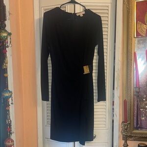 MICHAEL Michael Kors Black Dress with Gold Accent